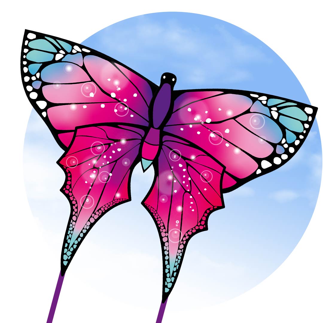 ECOLINE BUTTERFLY MARSHMALLOW 110cm