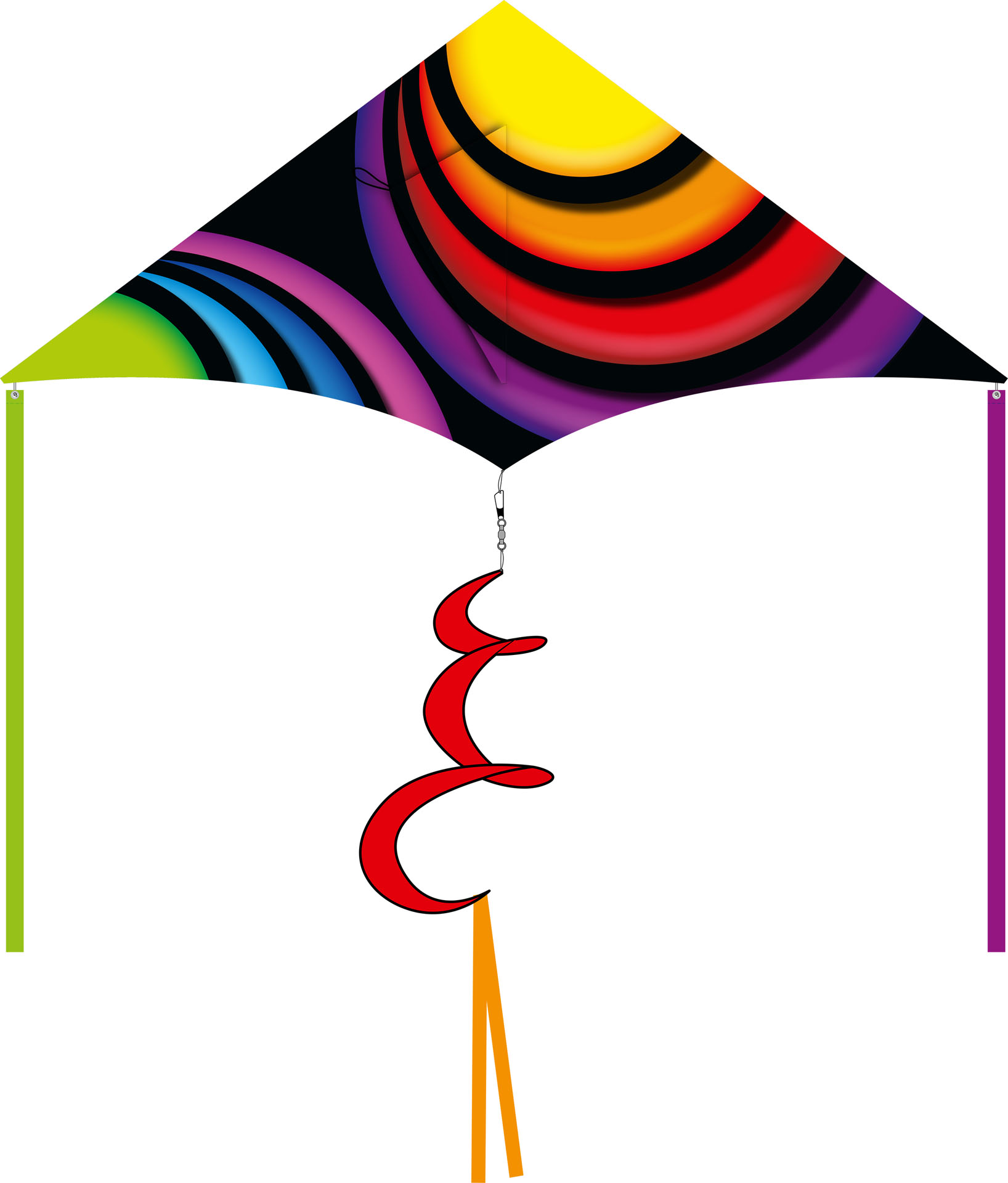 HQ Delta Rainbow- Cerf-volant monofil pour enfant