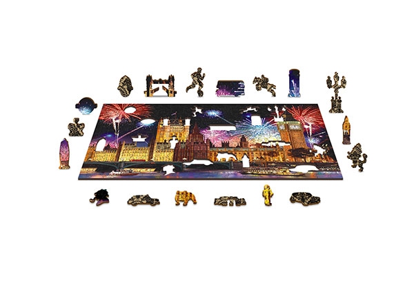 London By Night Wooden City Jigsaw Puzzle 300 Wood Pieces Unique Pieces 503022 